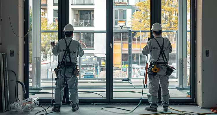 Patio Door Glass Replacement with Built-In Blinds in Kissimmee, FL